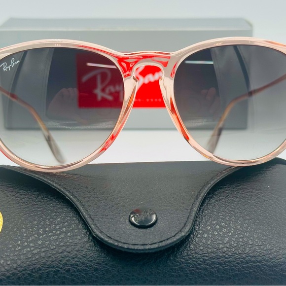 Ray-Ban Women’s Sunglasses Erika RB4171 54m Transparent Pink w/ Gradient Lens - Picture 4 of 9